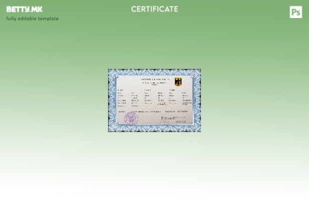 модерен стил Германија витален рекорд на извод од матична книга на родените ша